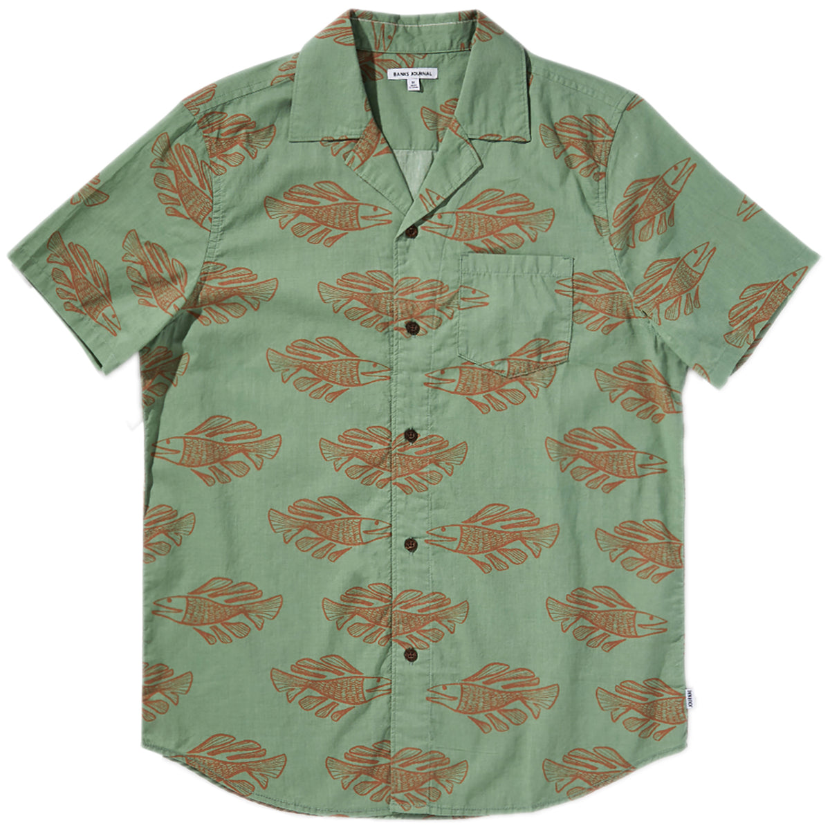 Banks Scales Short-Sleeve Shirt Basil