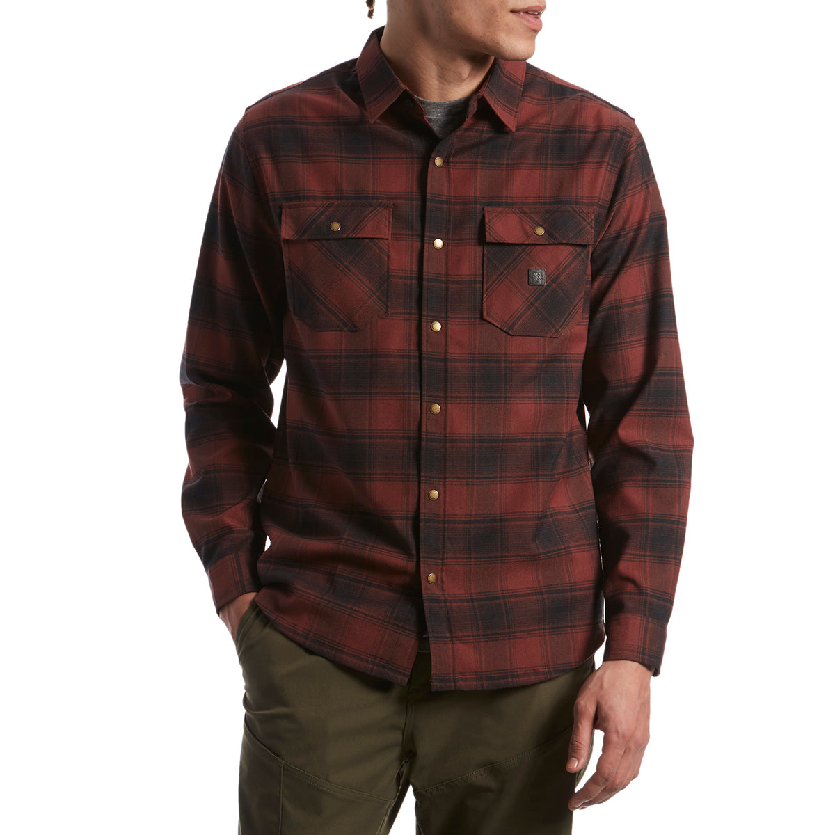 Roark Alpinest Adaptable Long-Sleeve Flannel - Men's Maroon