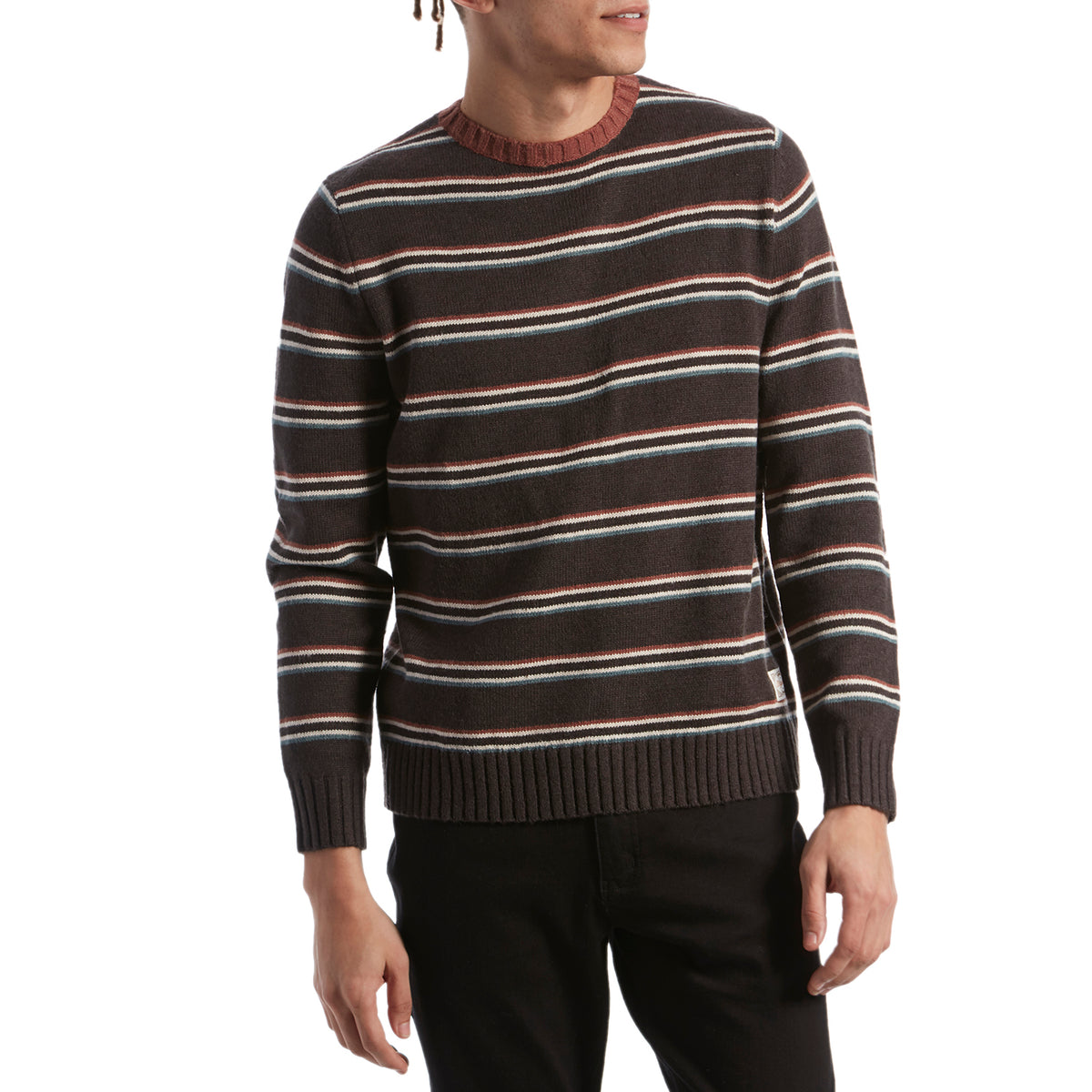 Rhythm Vintage Stripe Knit Sweater Charcoal