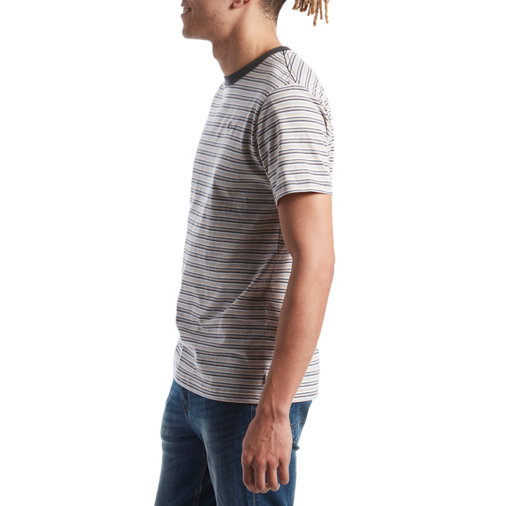 Rhythm Everday Stripe T-Shirt Stone Blue