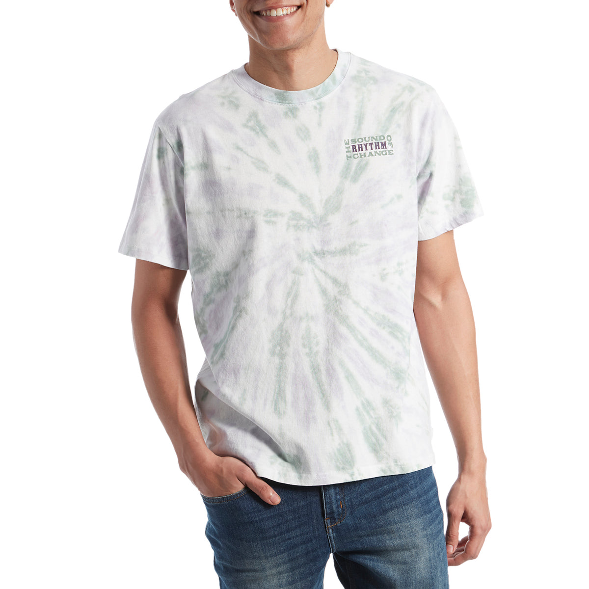 Rhythm Tie Dye T-Shirt Purple Teal