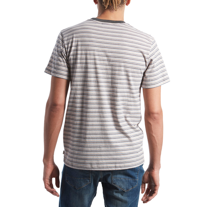 Rhythm Everday Stripe T-Shirt Stone Blue