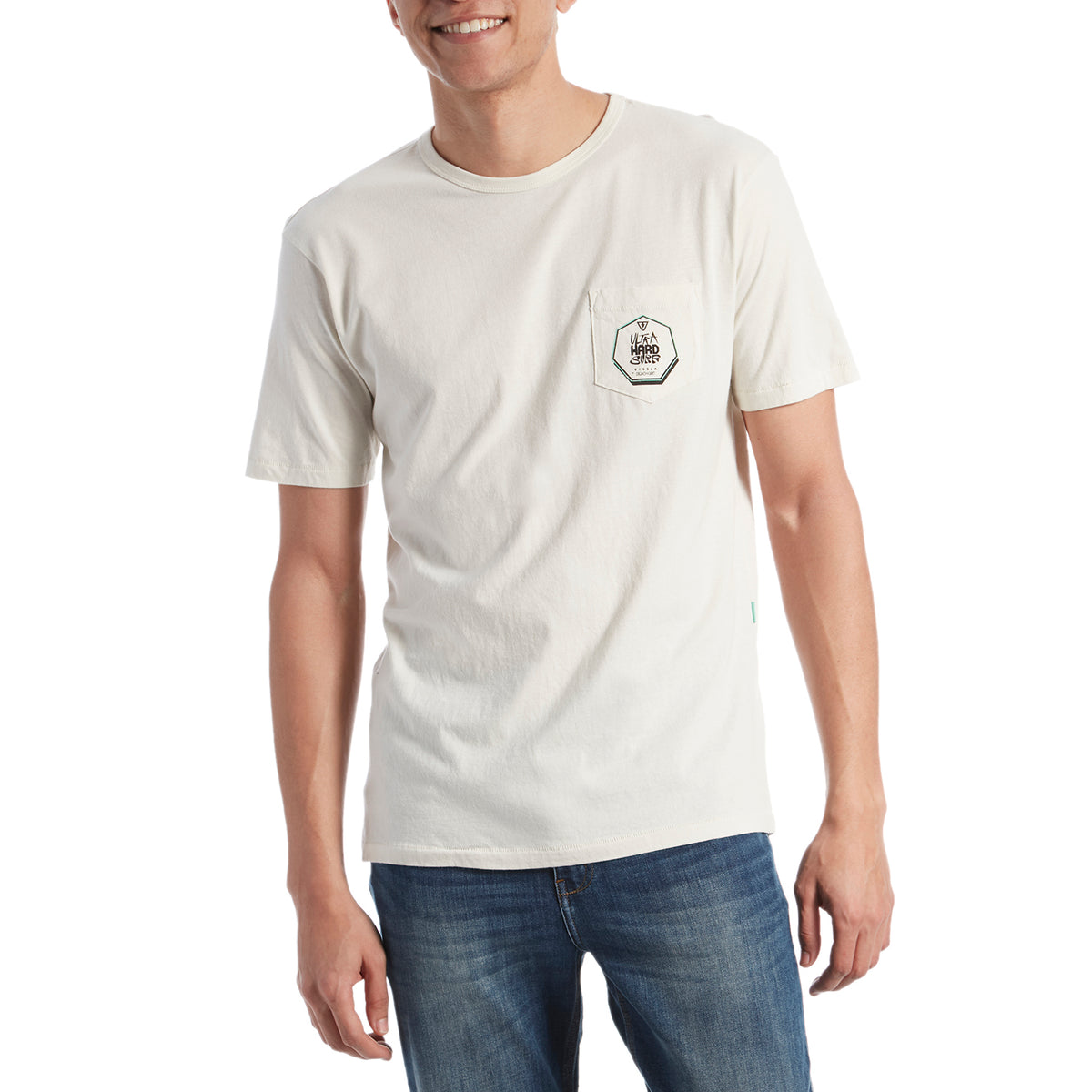 Vissla Backward Fin Beach Grit T-Shirt Bone