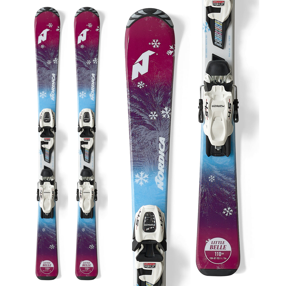 Nordica Little Belle Skis + 4.5 FDT Bindings - Girls' 2019