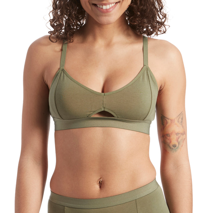 Richer Poorer Cut Out Bralette - Women's Surplus Green