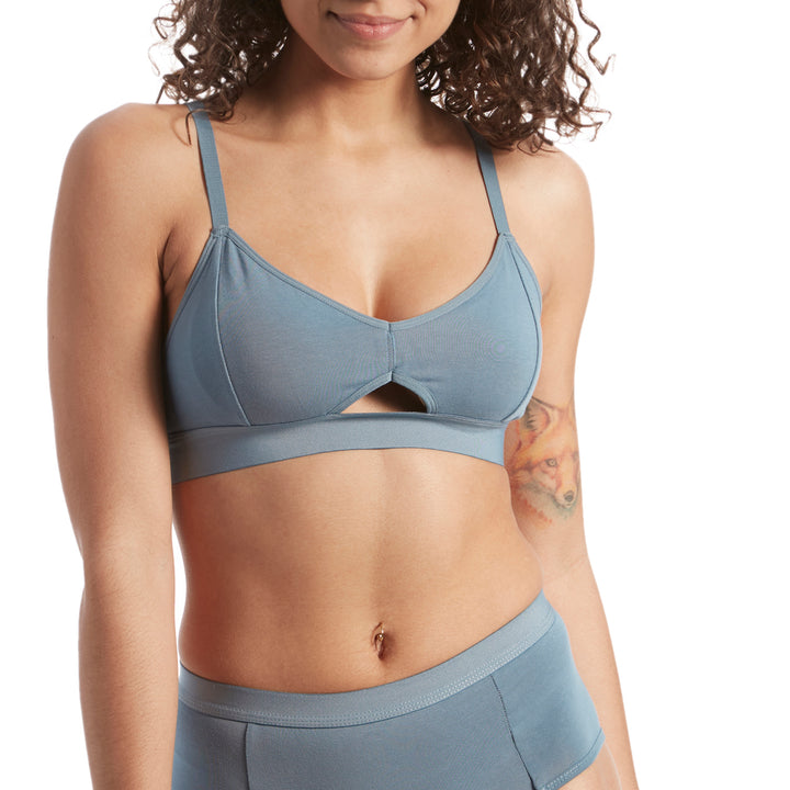 Richer Poorer Cut Out Bralette - Women's Blue Mirage