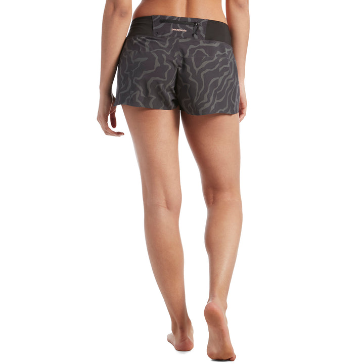 Patagonia Stretch Hydropeak Surf Shorts - Women's Tiger Tracks Camo Small: Ink Black