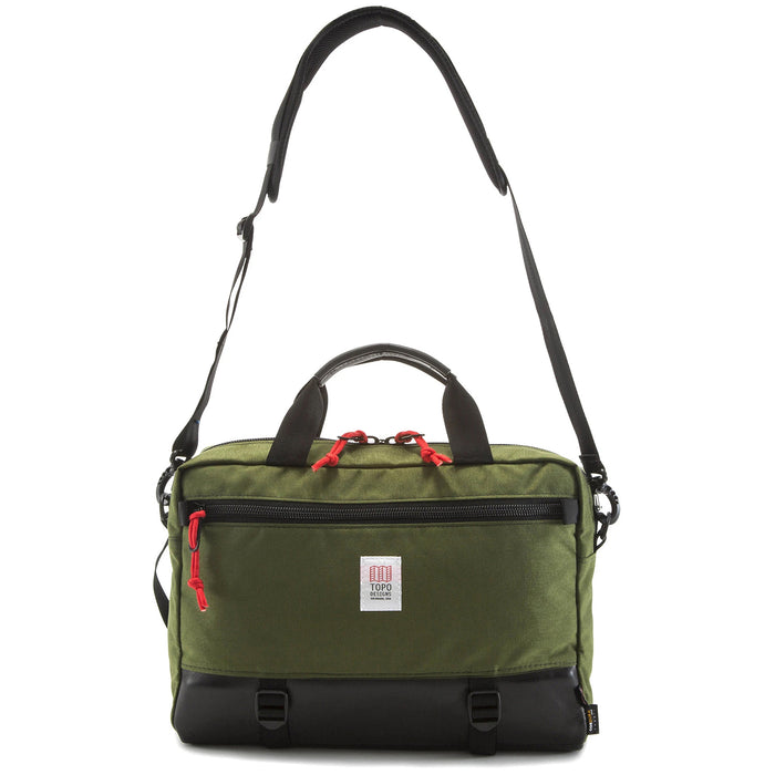 Topo Designs Commuter Briefcase Forest/Brown Leather