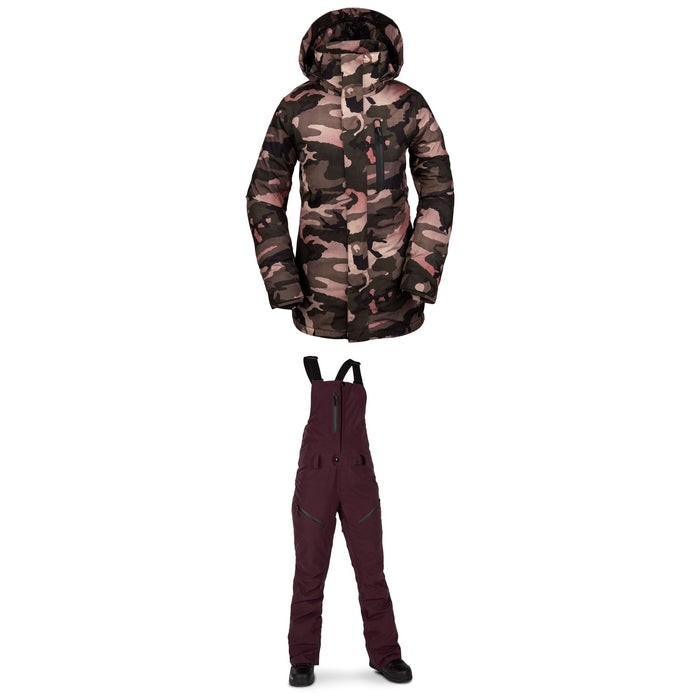 Volcom Eva Insulated GORE-TEX Jacket + Volcom Elm GORE-TEX Bib Overalls - Women's