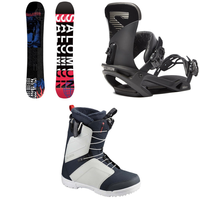 Salomon Sleepwalker Snowboard + Trigger X Snowboard Bindings + Faction Snowboard Boots 2020