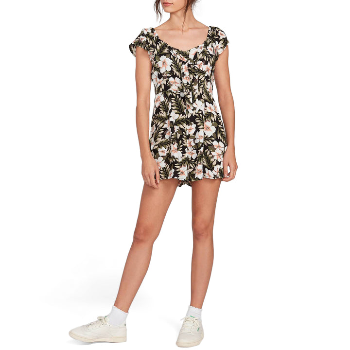 Volcom x Coco Ho Short-Sleeve Romper - Women's Black