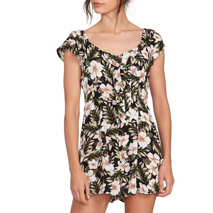 Volcom x Coco Ho Short-Sleeve Romper - Women's Black