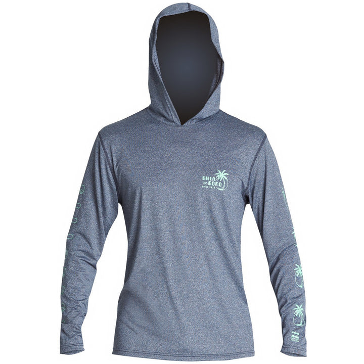 Billabong Social Club Hooded Loose Fit Surf Shirt Navy Heather