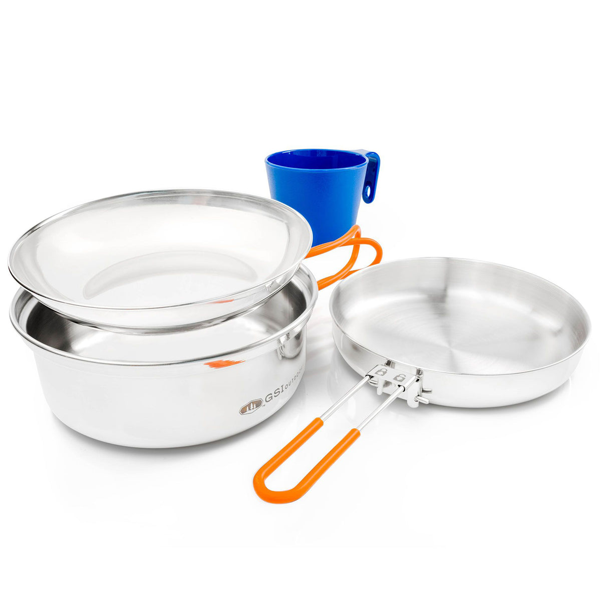 GSI Outdoors Glacier Stainless 1 Person Mess Kit Stainless