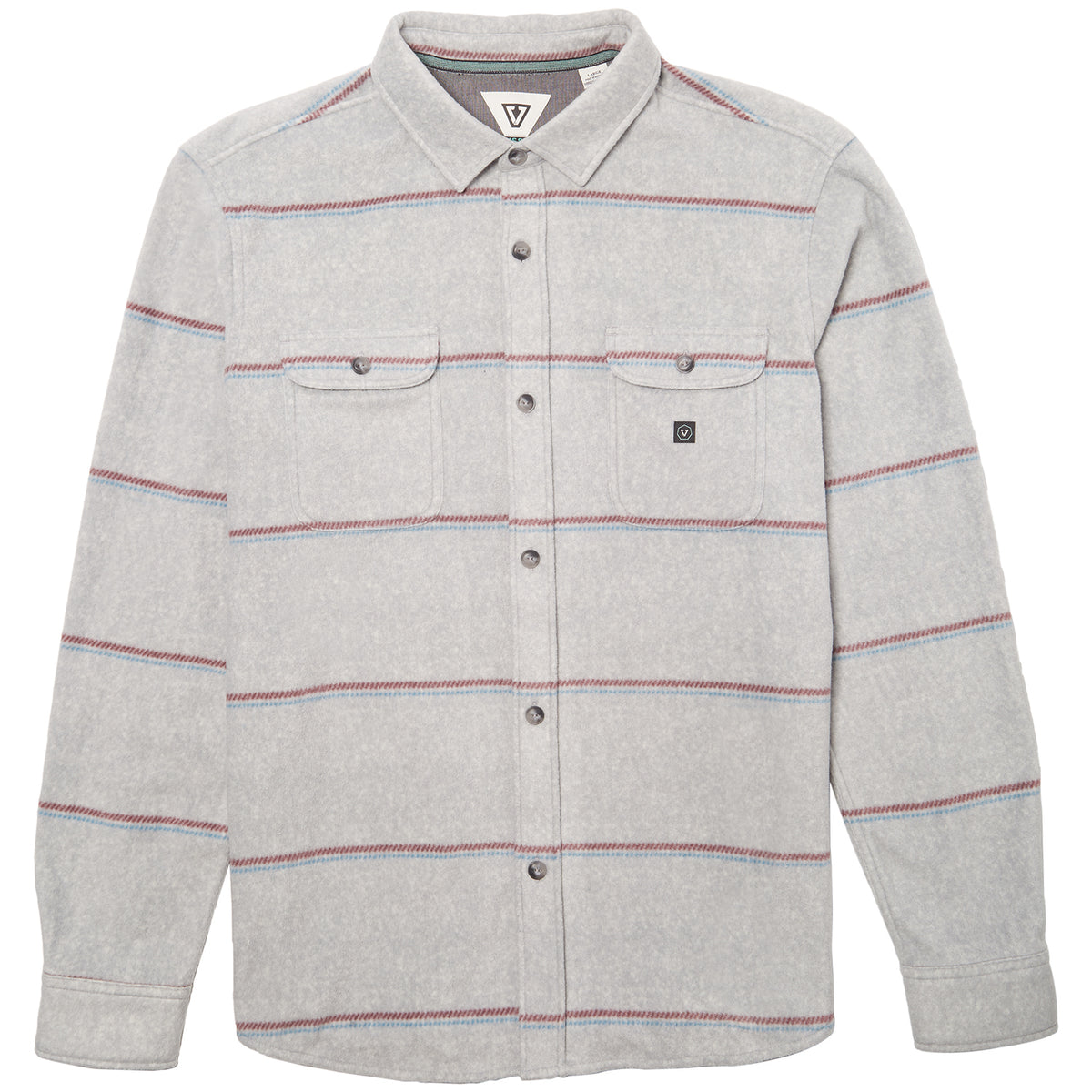 Vissla Eco-Zy Long-Sleeve Polar Flannel - Men's Steel