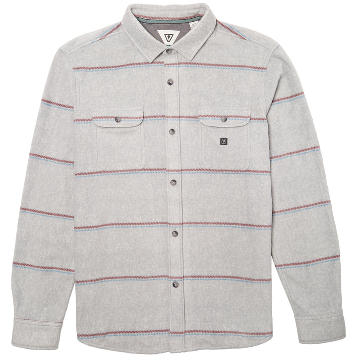 Vissla Eco-Zy Long-Sleeve Polar Flannel - Men's Steel