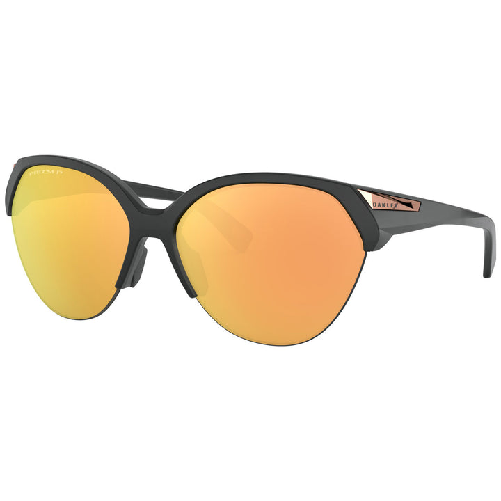 Oakley Trailing Point Sunglasses - Women's Matte Black/Prizm Rose Gold Polarized