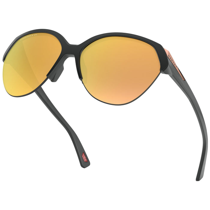 Oakley Trailing Point Sunglasses - Women's Matte Black/Prizm Rose Gold Polarized