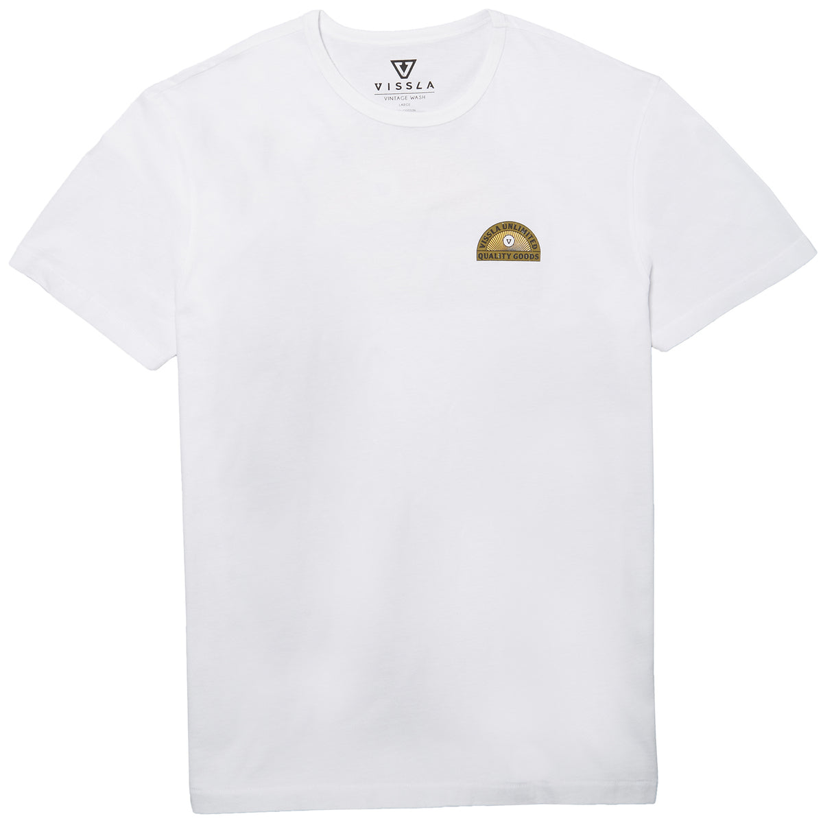 Vissla Quality Goods T-Shirt White Front View