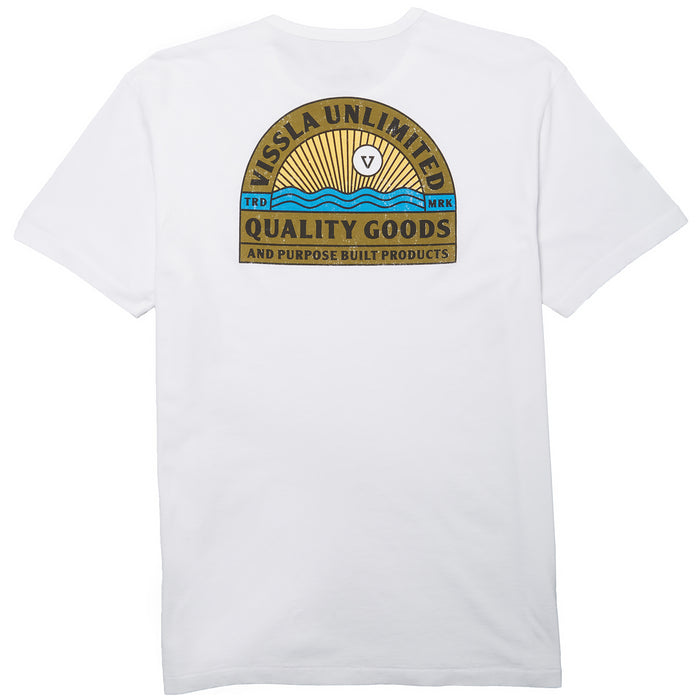 Vissla Quality Goods T-Shirt White Back View
