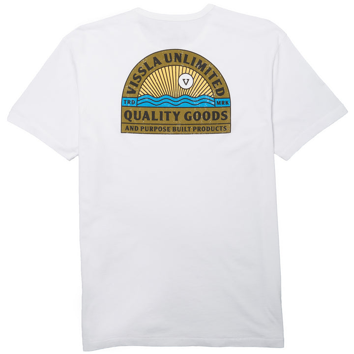 Vissla Quality Goods T-Shirt White Back View