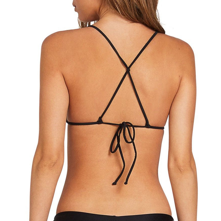 Volcom Simply Solid Tri Bikini Top - Women's Black