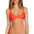 Volcom Simply Solid V-Neck Bikini Top - Women's Electric Coral