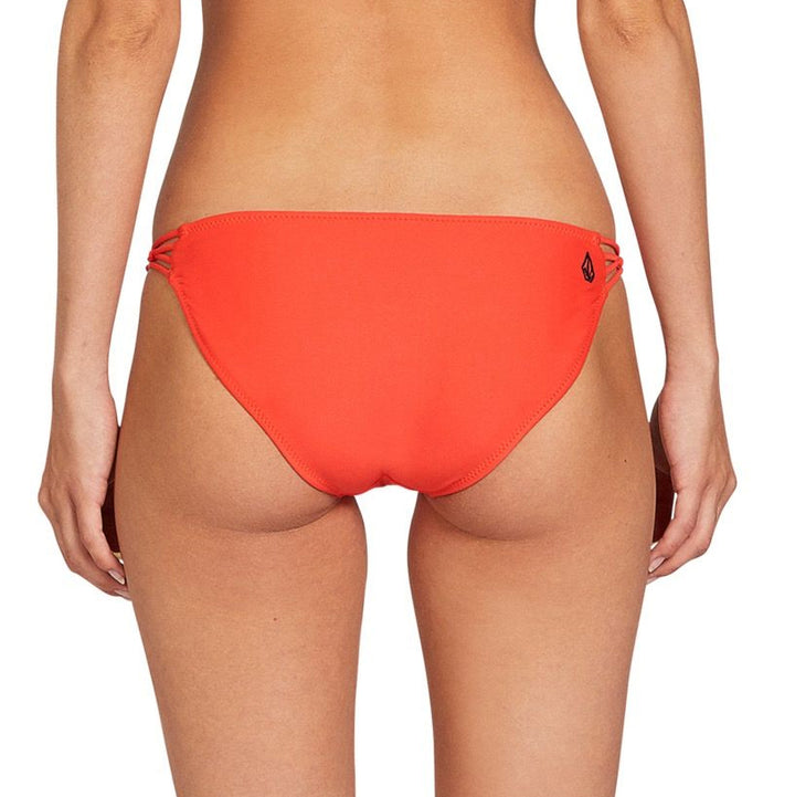 Volcom Simply Solid Full Bikini Bottoms - Women's Electric Coral