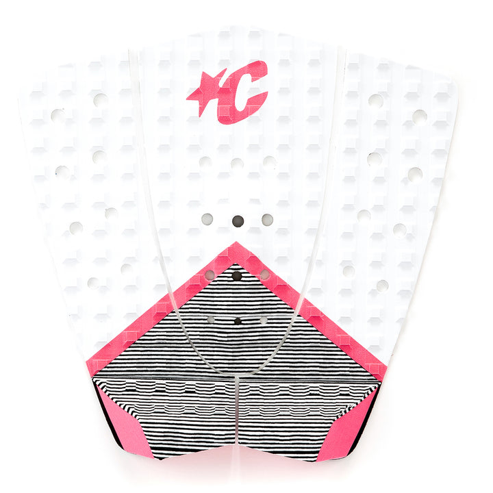 Creatures of Leisure Stephanie Gilmore Traction Pad White Stripe Pink