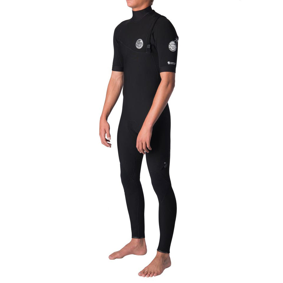 Rip Curl 2mm E Bomb Zip Free Short Sleeve Wetsuit Black