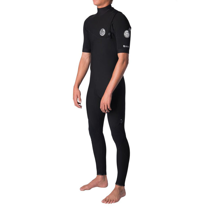 Rip Curl 2mm E Bomb Zip Free Short Sleeve Wetsuit Black