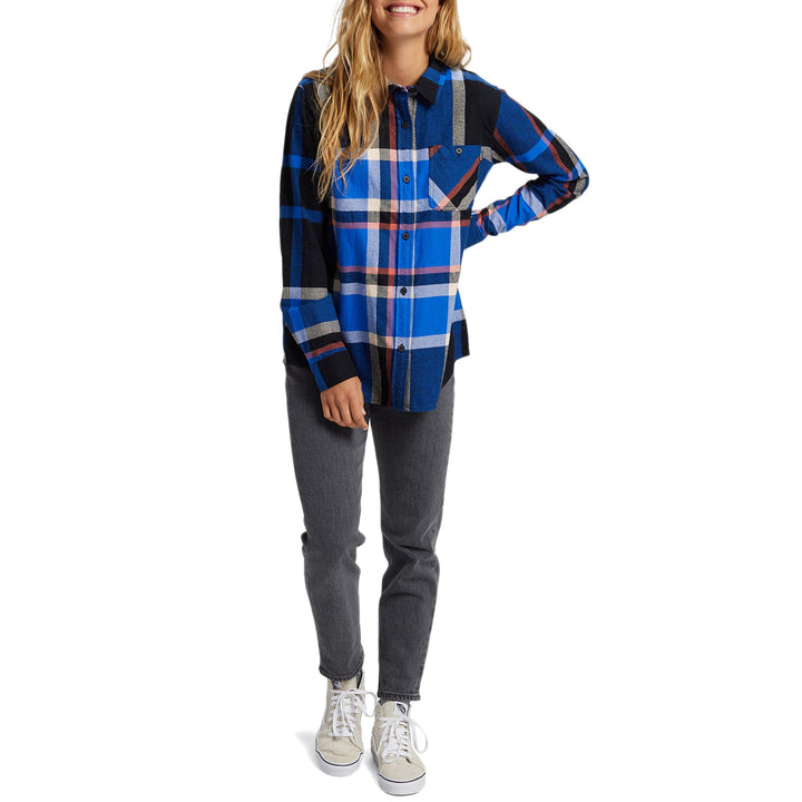 Burton Grace Flannel Shirt - Women's Dress Blue Oversize Plaid