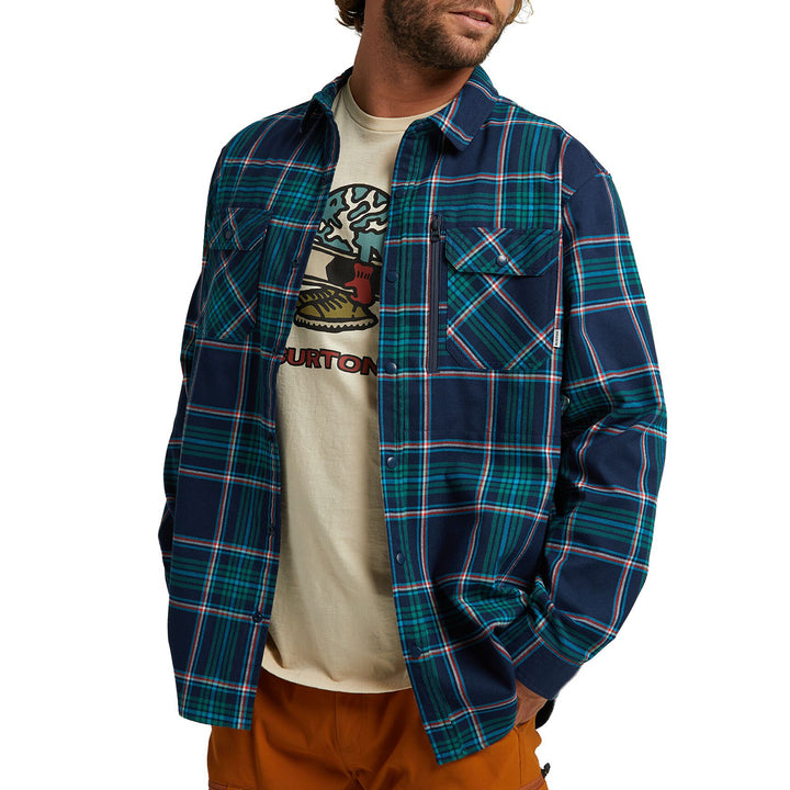 Burton Brighton Performance Long-Sleeve Flannel Dress Blue Classic