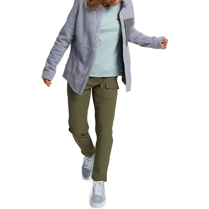 Burton Hearth Snap-Up Fleece - Women's Grey Heather
