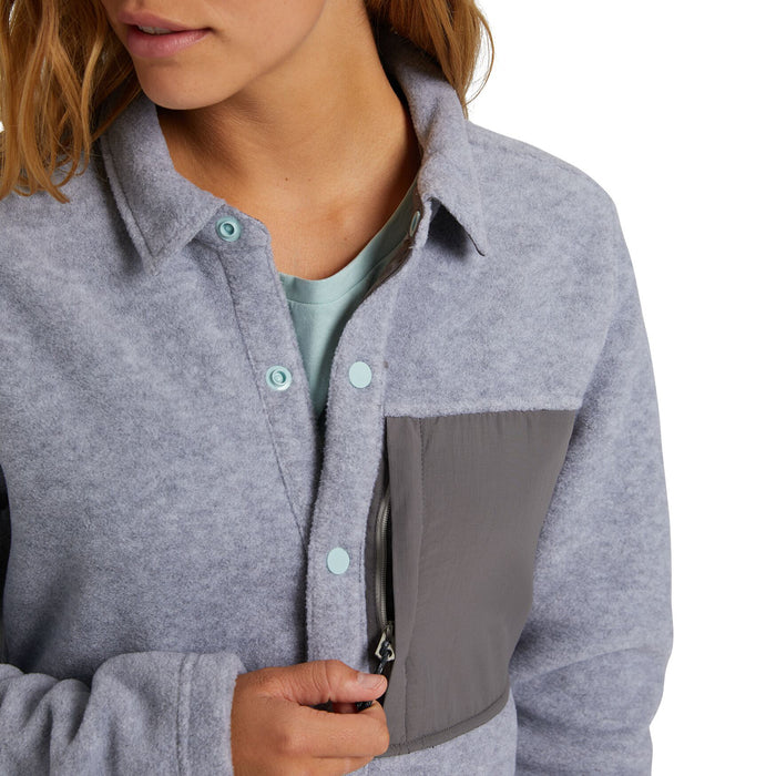Burton Hearth Snap-Up Fleece - Women's Grey Heather