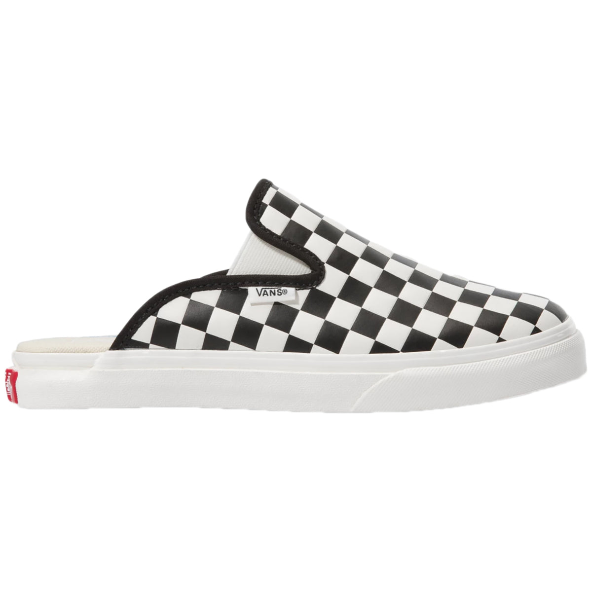 Vans Mule SF Shoes - Women's (Leather Checkerboard) Black/White