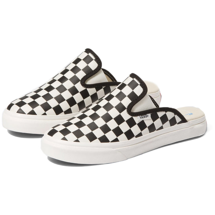 Vans Mule SF Shoes - Women's (Leather Checkerboard) Black/White