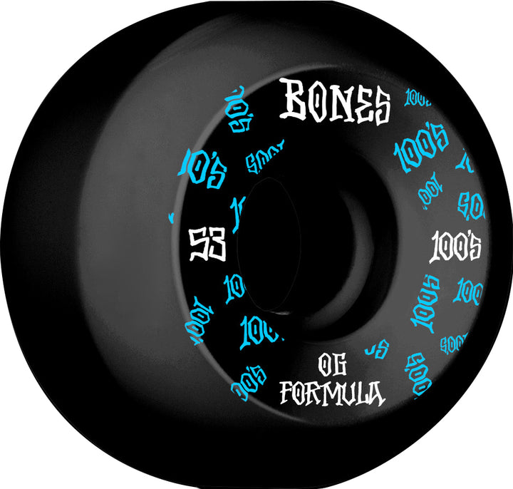 Bones 100s #3 OG Formula V5 Black Skateboard Wheels