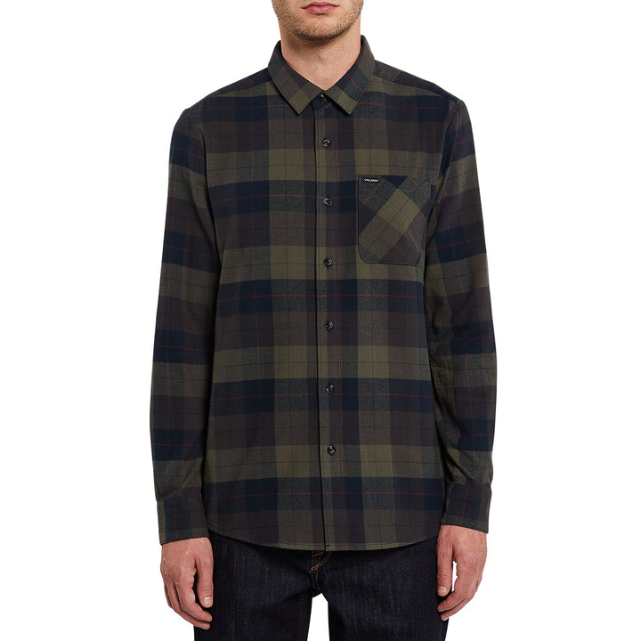 Volcom Caden Plaid Long-Sleeve Flannel - Men's Army Green Combo