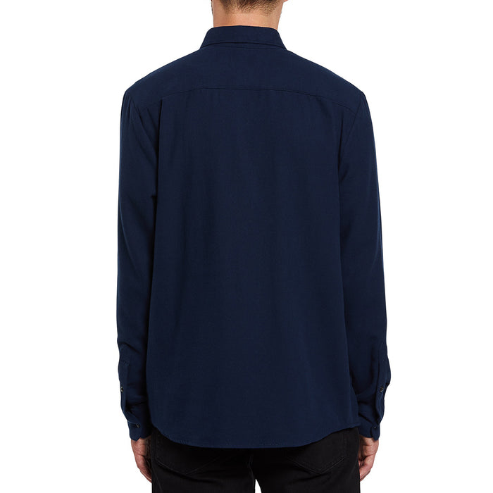 Volcom Caden Solid Long-Sleeve Flannel - Men's Navy