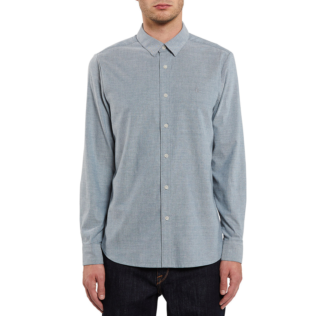 Volcom Oxford Stretch Long-Sleeve Shirt - Men's Rincon Blue