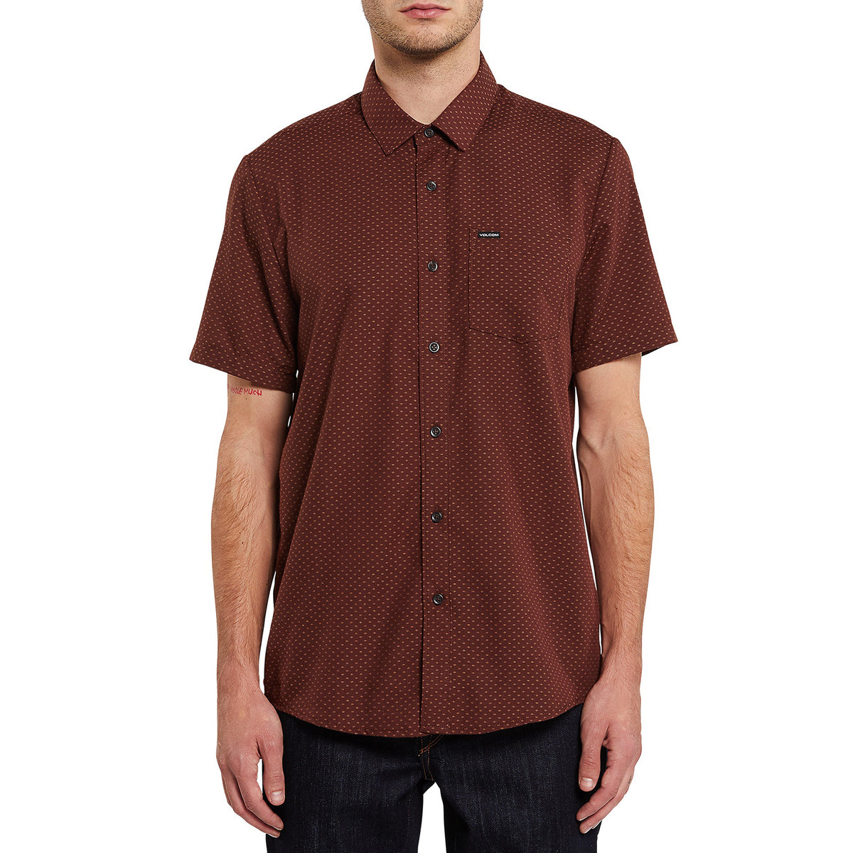 Volcom Milton Short-Sleeve Shirt - Men's Mahogany