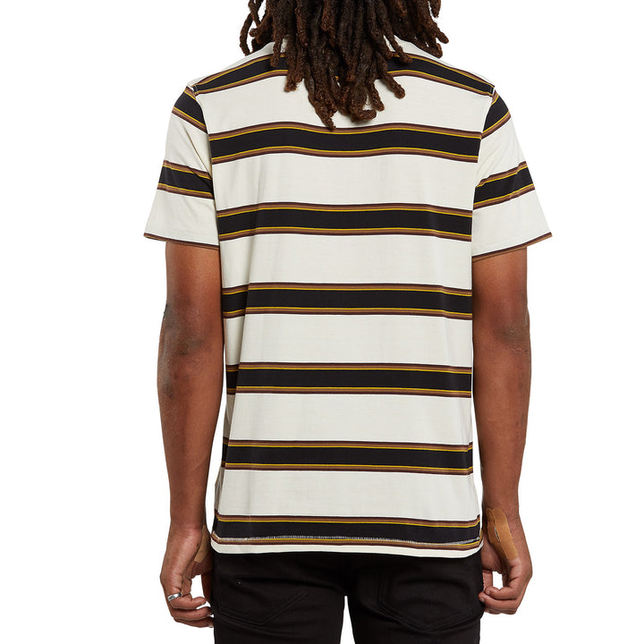 Volcom DA Fino Stripe Crew T-Shirt - Men's Primer White