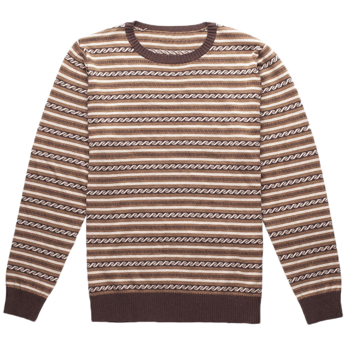 Rhythm Vintage Stripe Knit Sweater - Men's Brown