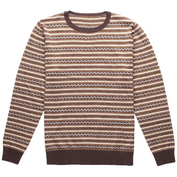 Rhythm Vintage Stripe Knit Sweater - Men's Brown