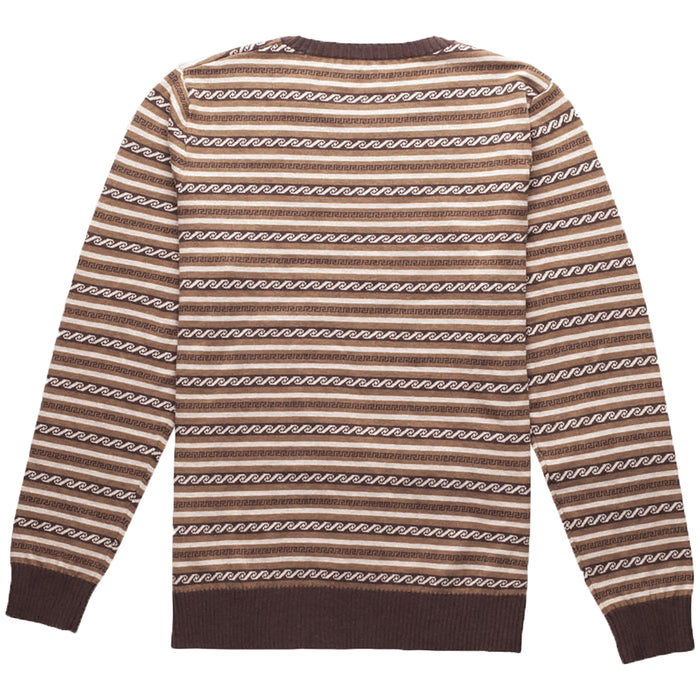 Rhythm Vintage Stripe Knit Sweater - Men's Brown