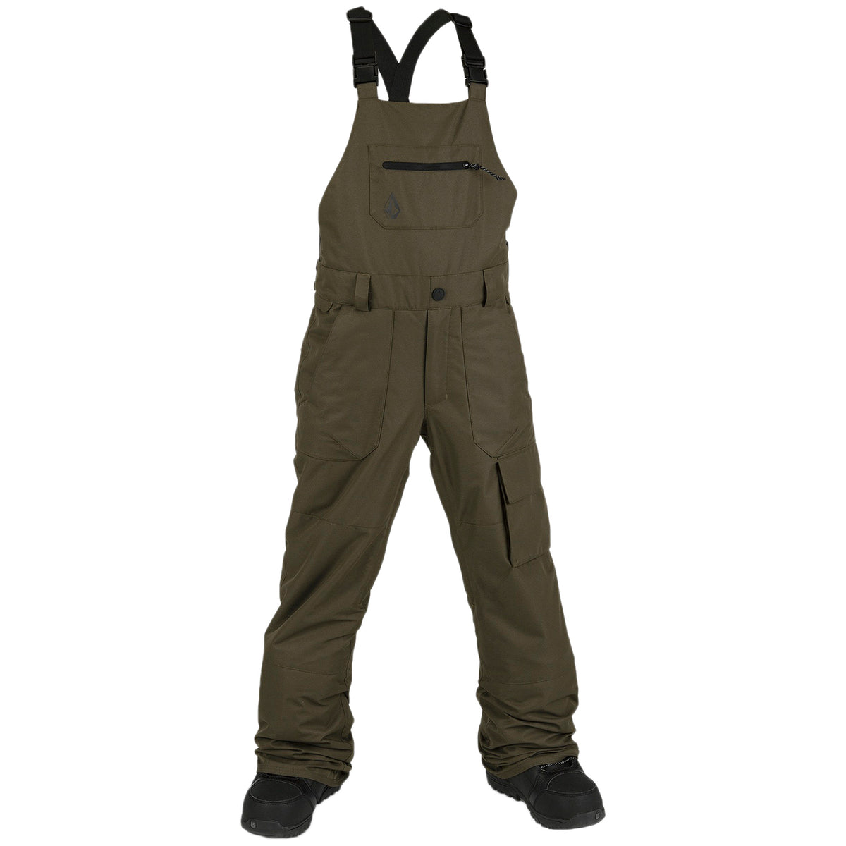 Volcom Barkley Bib Overalls - Boys' Black Military
