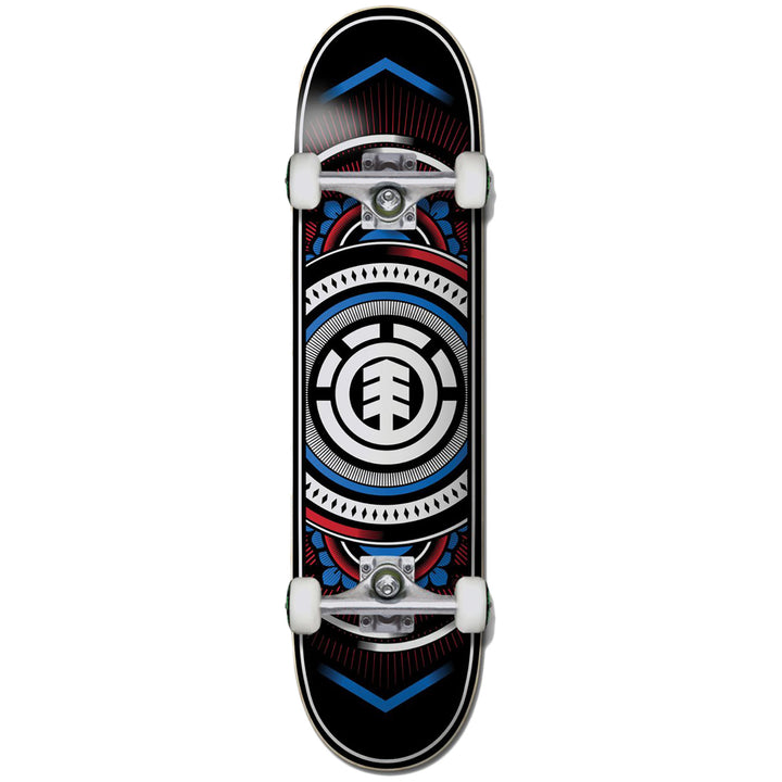 Element Hatched Red Blue 7.75 Skateboard Complete