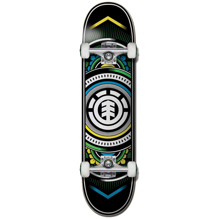 Element Hatched Yellow Green 8.0 Skateboard Complete