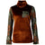 Rojo Outerwear Velvet Funnel Neck Base Layer Top - Women's Enid Floral Military Olive